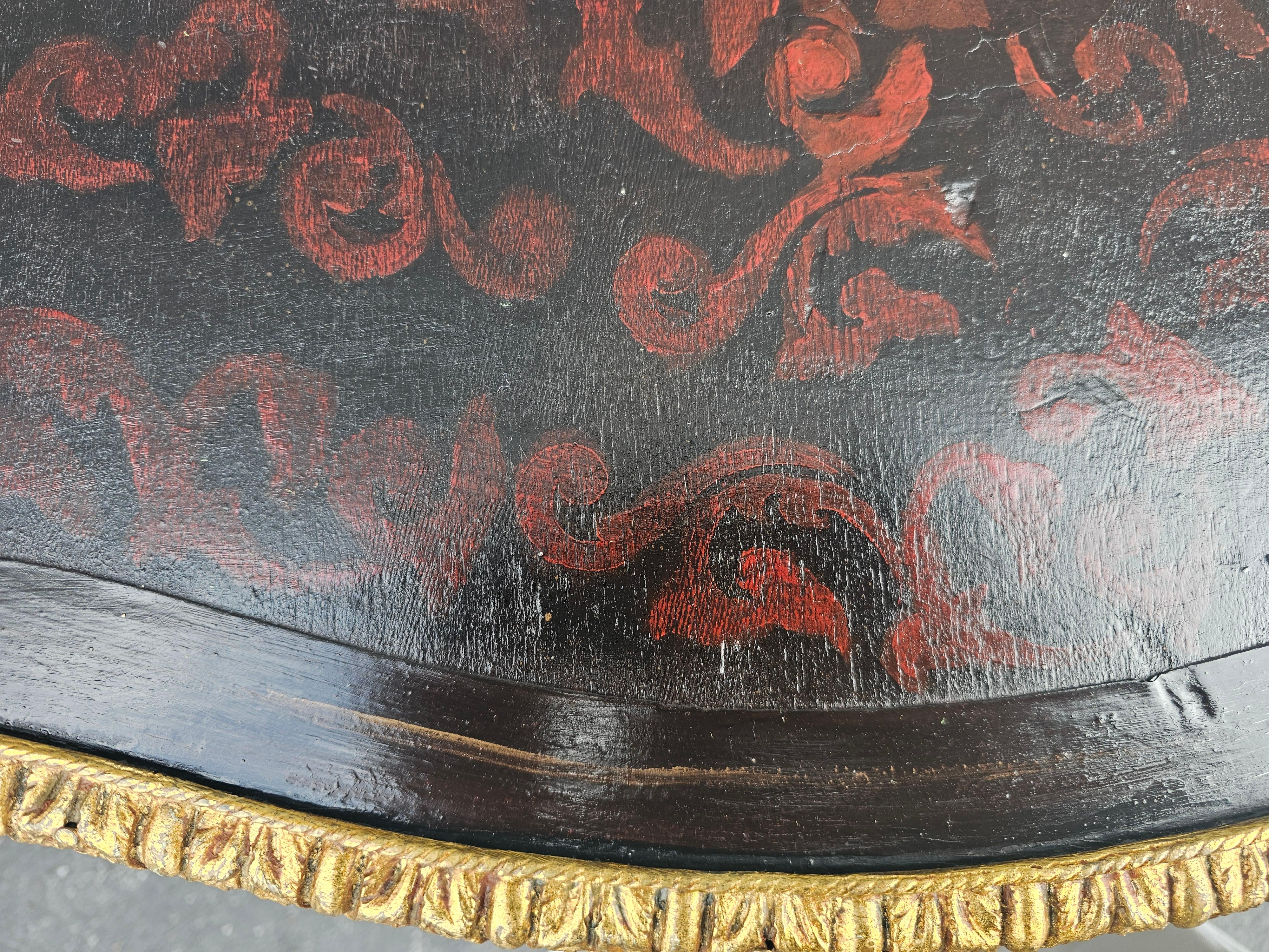 Large Louis Phillipe Ormolu & Giltwood French Console Wall Table, Circa 1840s For Sale 7