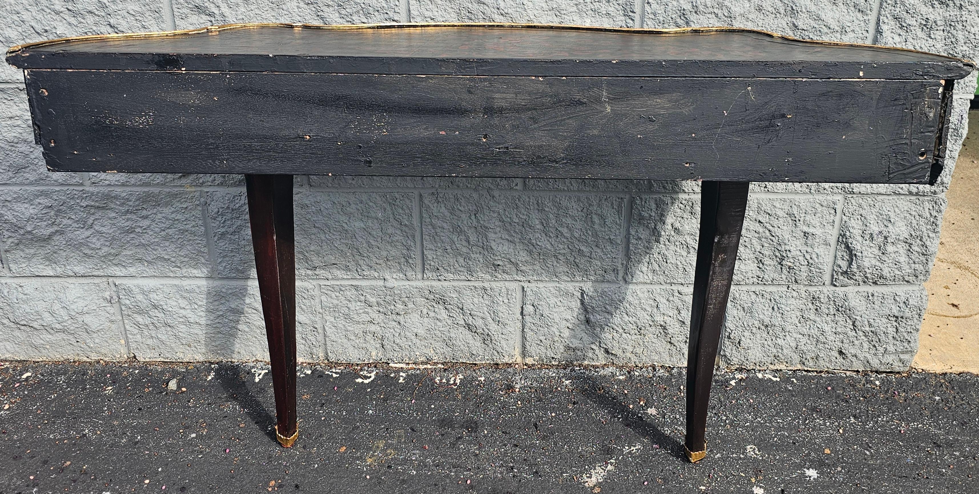 Large Louis Phillipe Ormolu & Giltwood French Console Wall Table, Circa 1840s For Sale 12