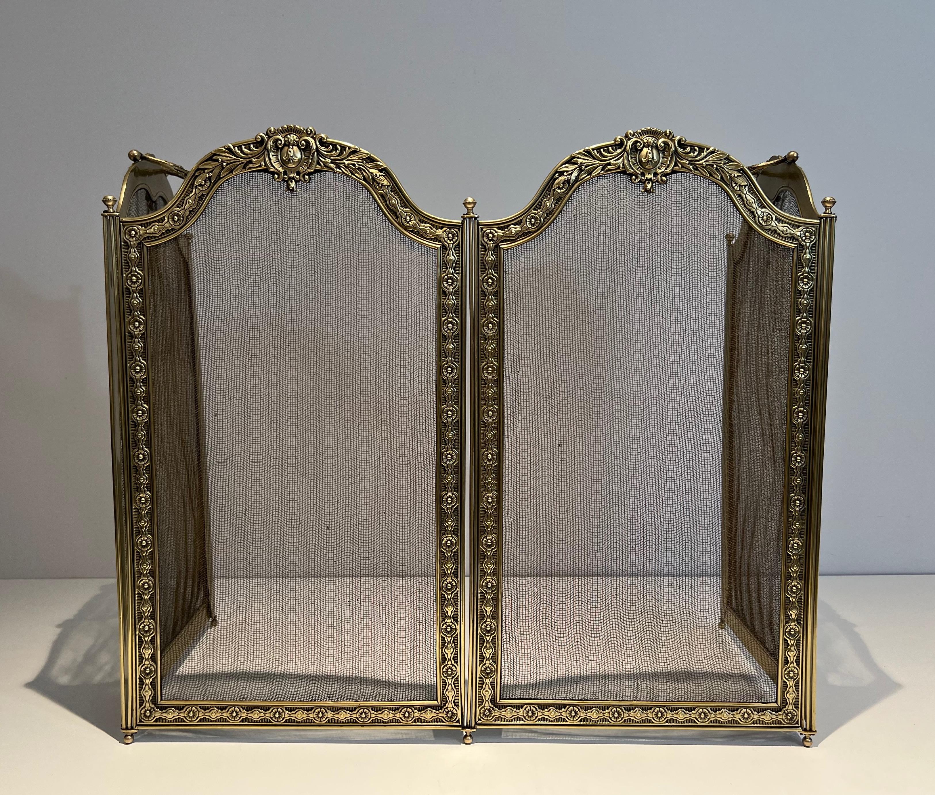 large fireplace screen