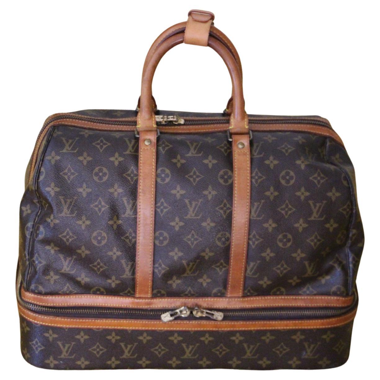 Louis Vuitton NEW Monogram Blue Silver Top Handle Men's Travel Duffle Bag  For Sale at 1stDibs