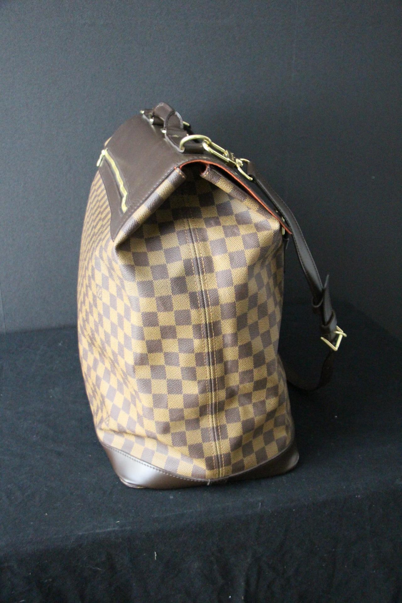 Large Louis Vuitton Bag, Louis Vuitton Ebene Damier Bag, Vuitton Travel Bag For Sale 6
