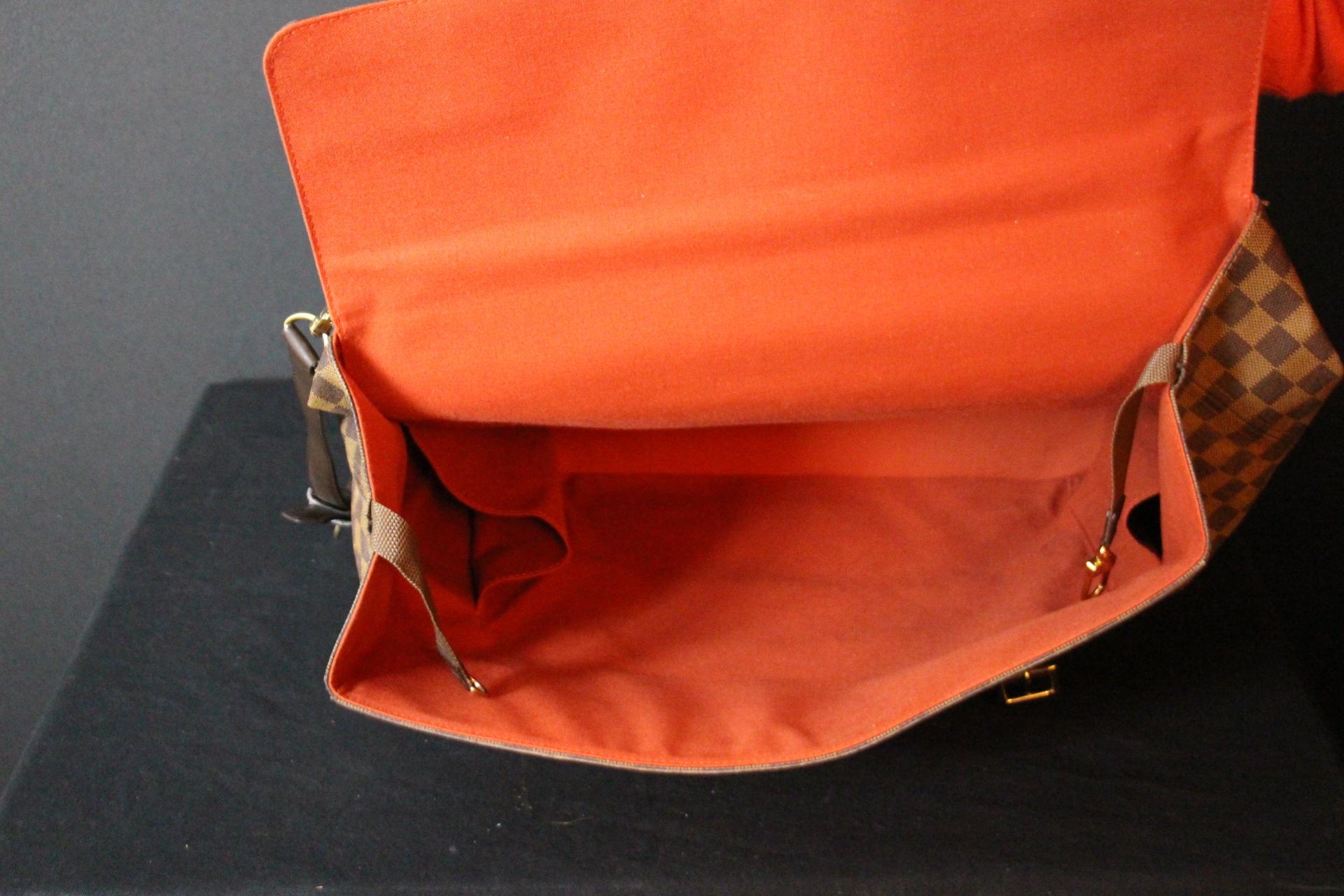 Large Louis Vuitton Bag, Louis Vuitton Ebene Damier Bag, Vuitton Travel Bag For Sale 10