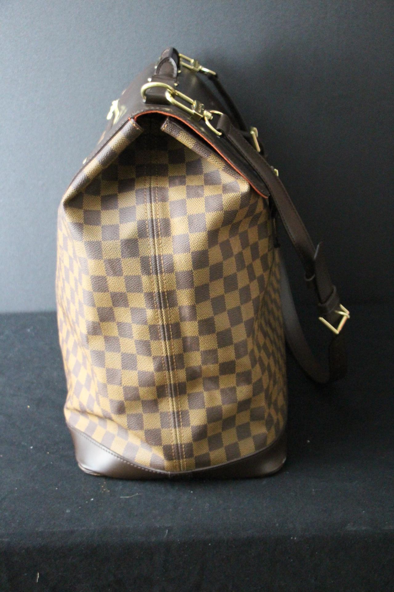 Large Louis Vuitton Bag, Louis Vuitton Ebene Damier Bag, Vuitton Travel Bag For Sale 4