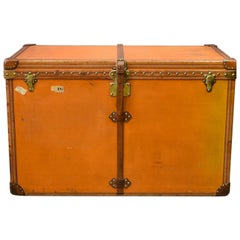 Large Louis Vuitton Orange Steamer Trunk, circa 1925