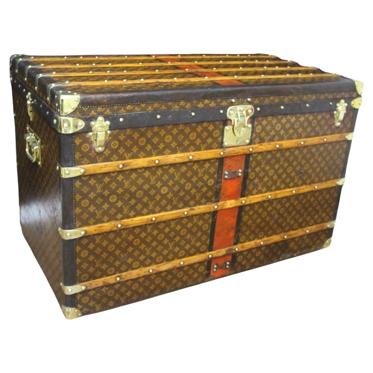 Antique 19thc Louis Vuitton Extra Large Trunk in Woven Canvas Finish ...