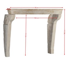 Large Louis XIII 17th Century Stone French Castle Fireplace Mantel