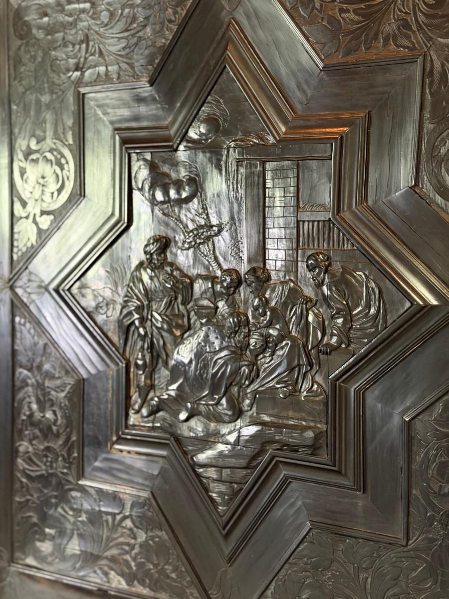 Legno Grande armadio Luigi XIII impiallacciato in ebano, XVII secolo in vendita