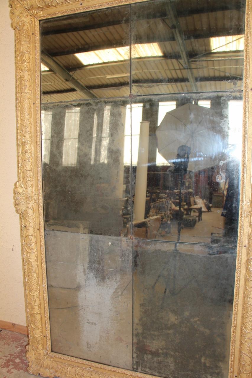 Large Louis XIV Mirror in Golden Wood 5