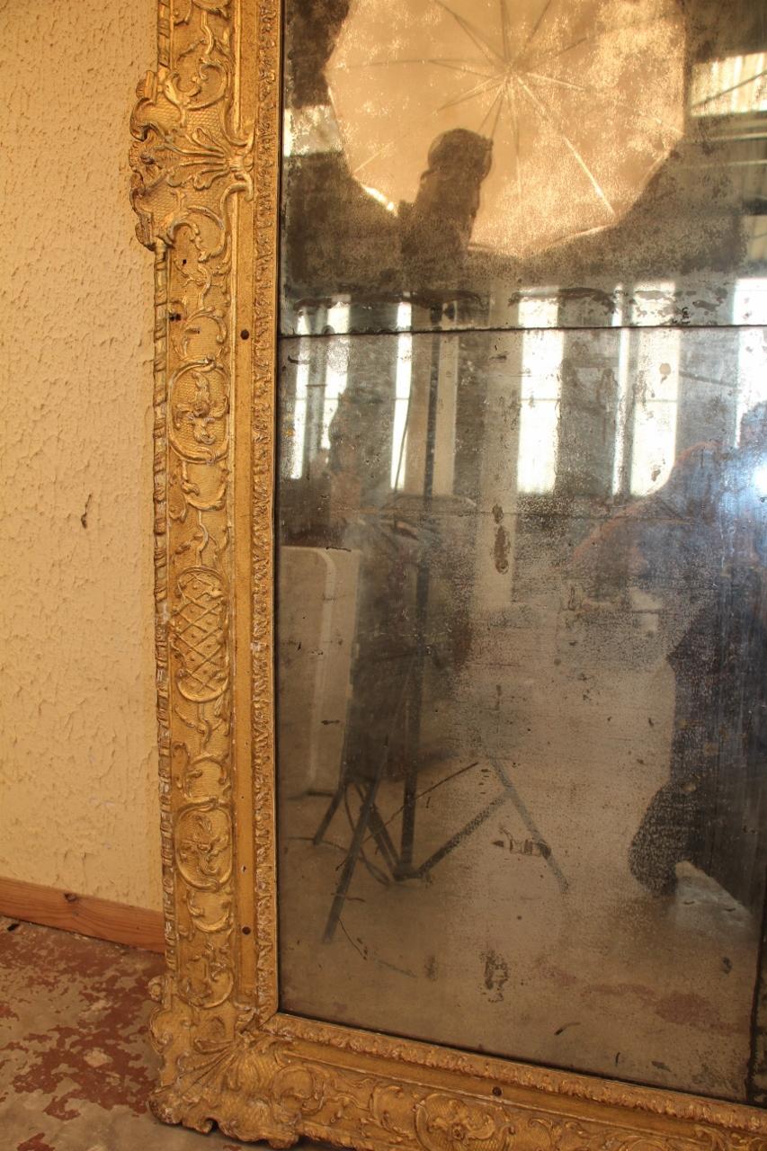 Large Louis XIV Mirror in Golden Wood 4