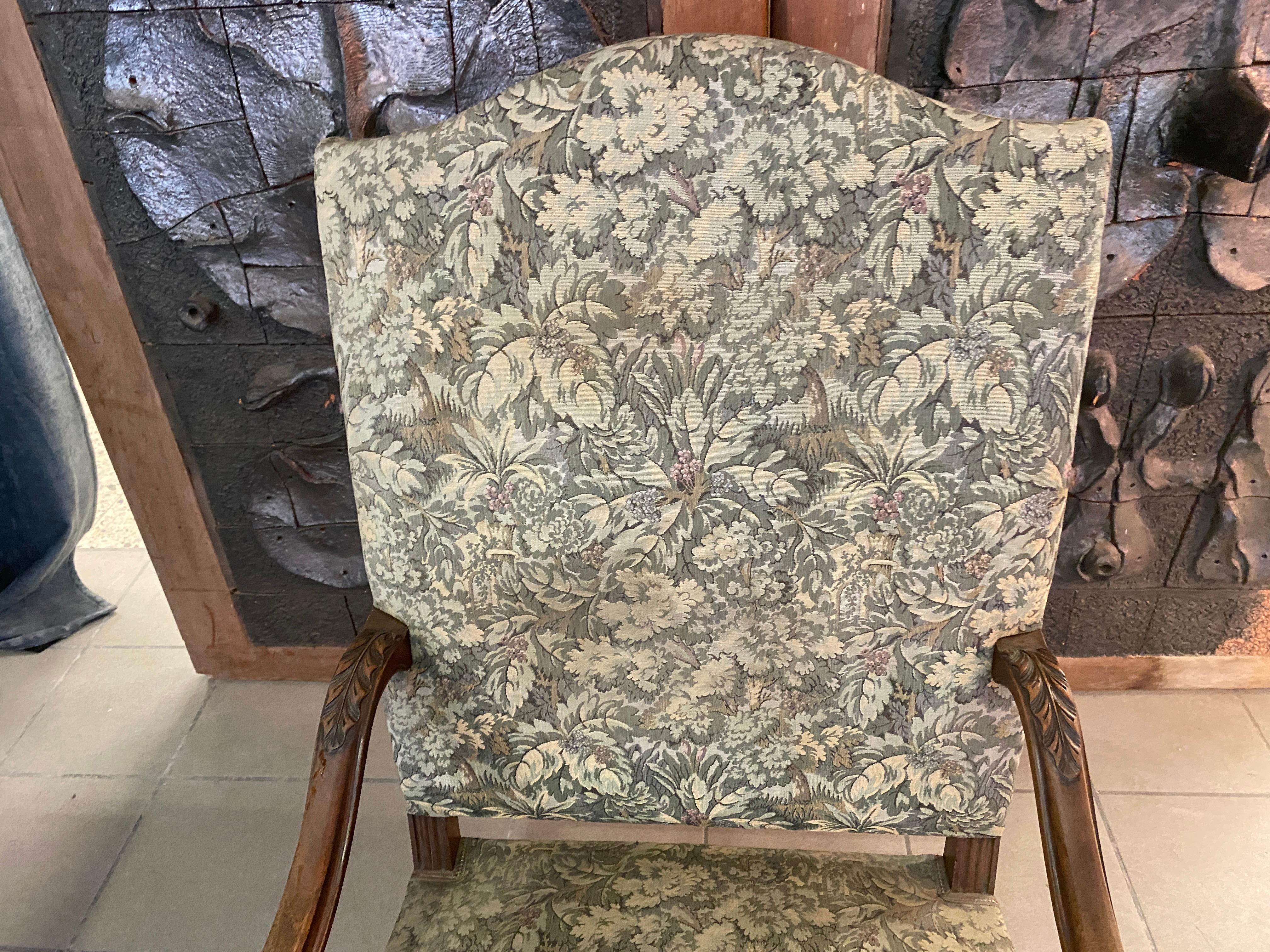 Large Louis XIV, Regency, Style Armchair, 19th Century For Sale 4