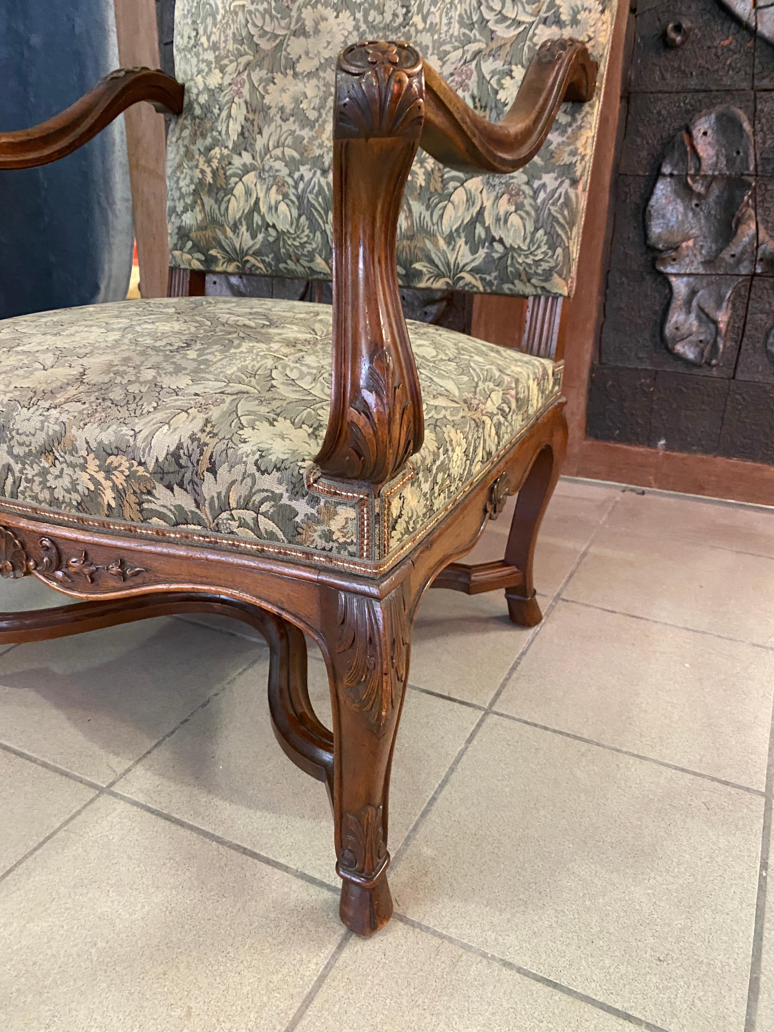 Francese Grande poltrona in stile Luigi XIV, Regency, XIX secolo in vendita