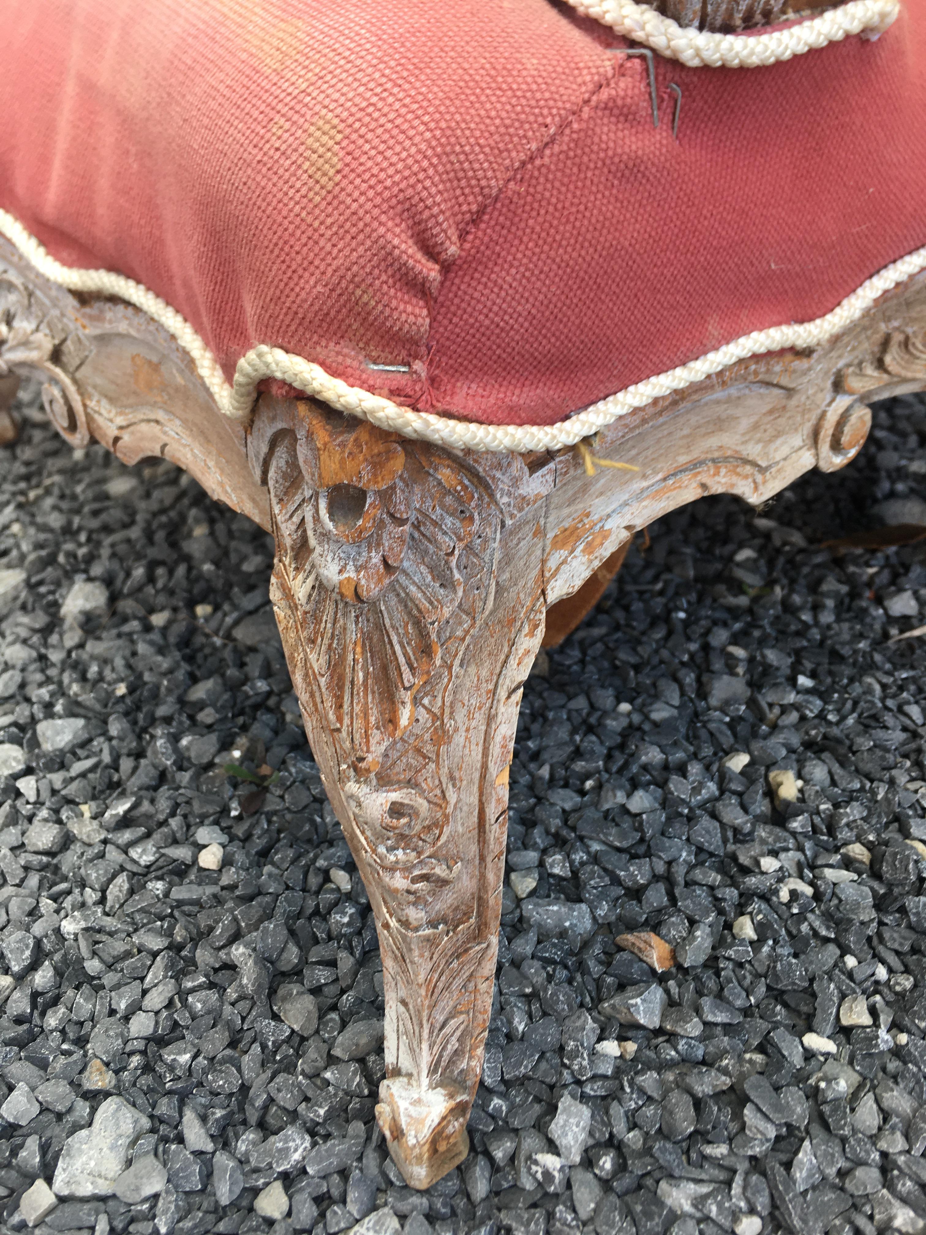 French Large Louis XIV, Regency, Style Armchair, 19th Century, to be Restored For Sale