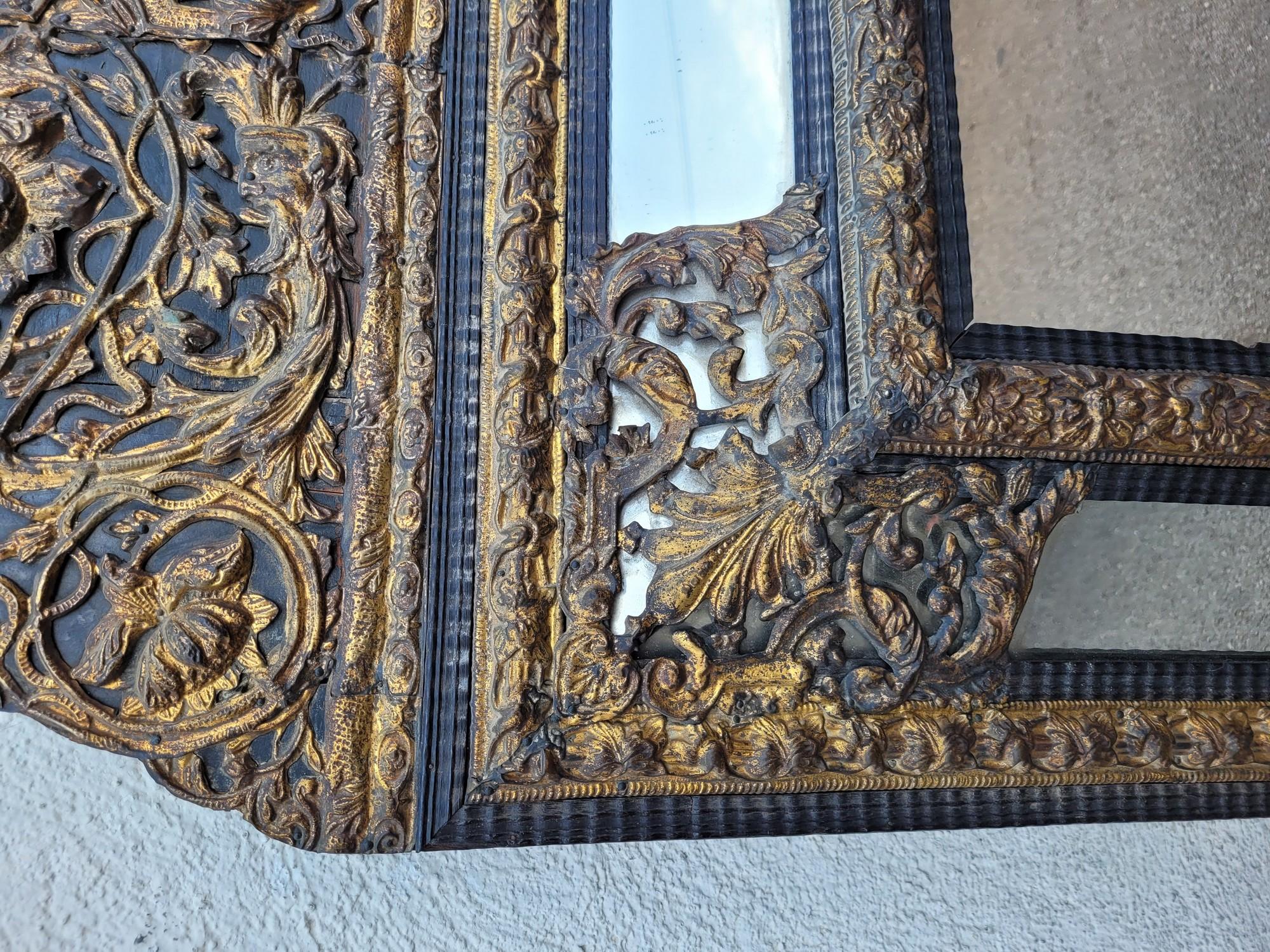Grande specchio in stile Luigi XIV con perle di vetro, 136 X 86 cm, XIX secolo in vendita 9