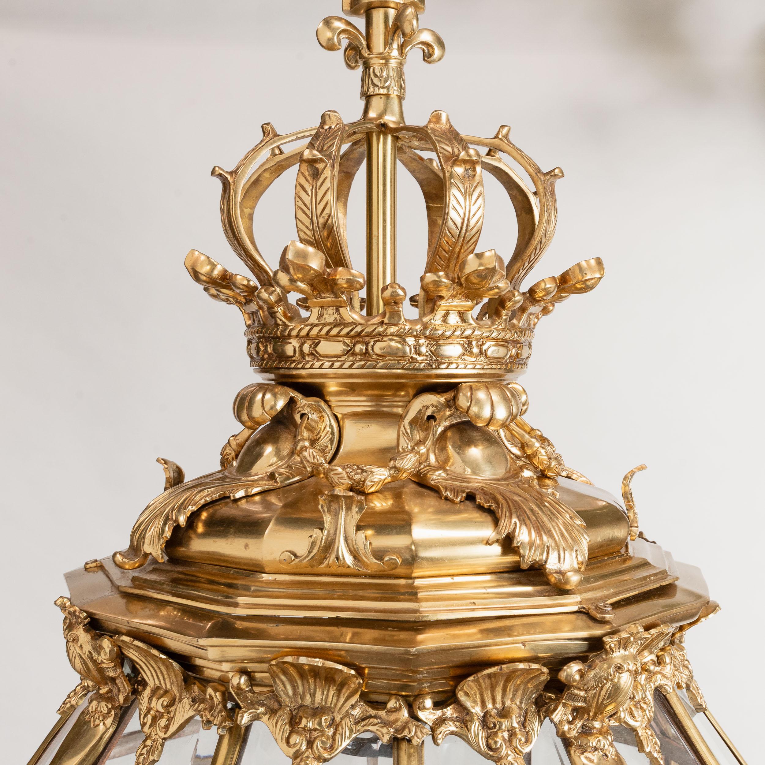 Large Louis XIV Style ‘Versailles’ Lantern In Good Condition For Sale In London, GB