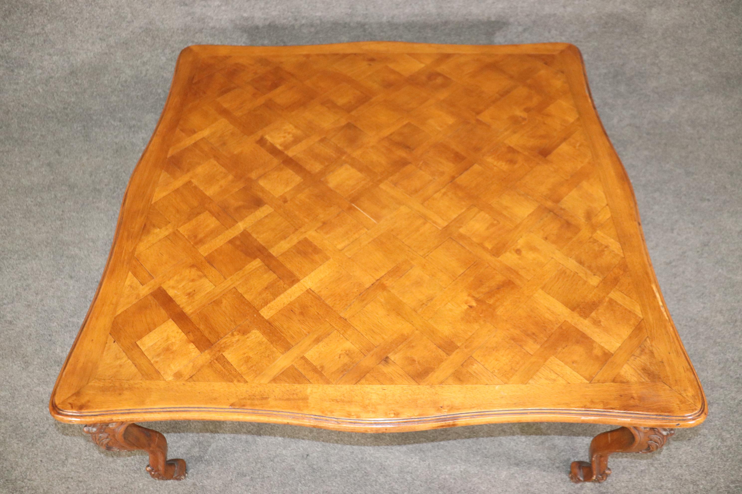 Large Louis XV Country French Style Coffee Table Attributed to Bodart In Good Condition In Swedesboro, NJ