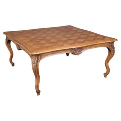 Large Louis XV Country French Style Coffee Table Attributed to Bodart