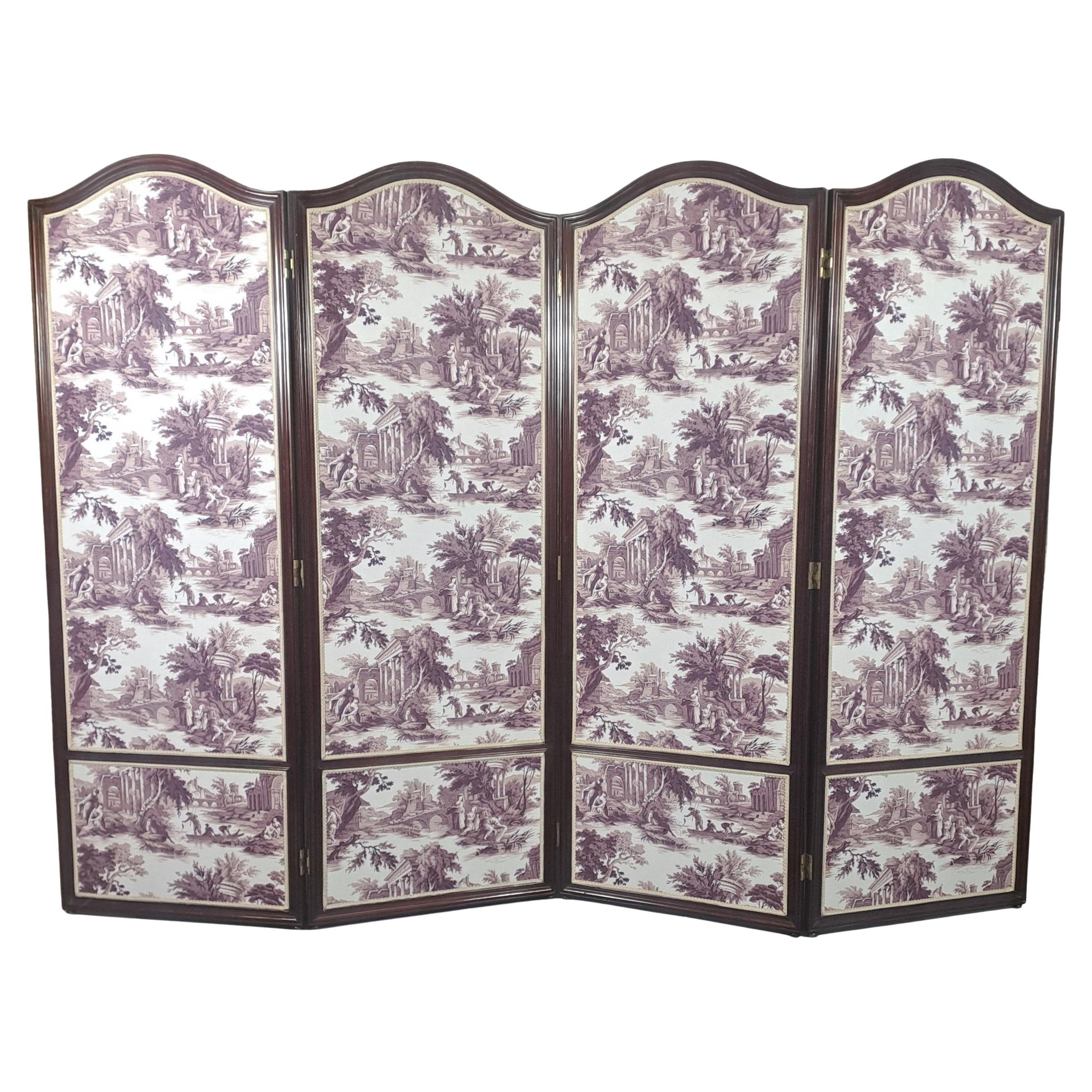 Large Louis XV Mahogany Screen