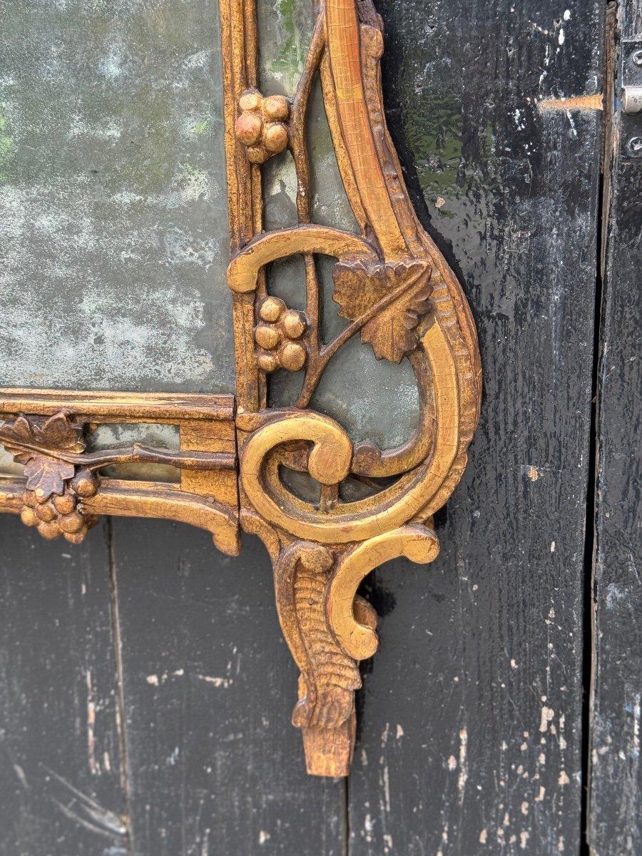 18th Century and Earlier Large Louis XV Pareclosed Mirror In Carved And Gilded Wood, France 18th Century For Sale