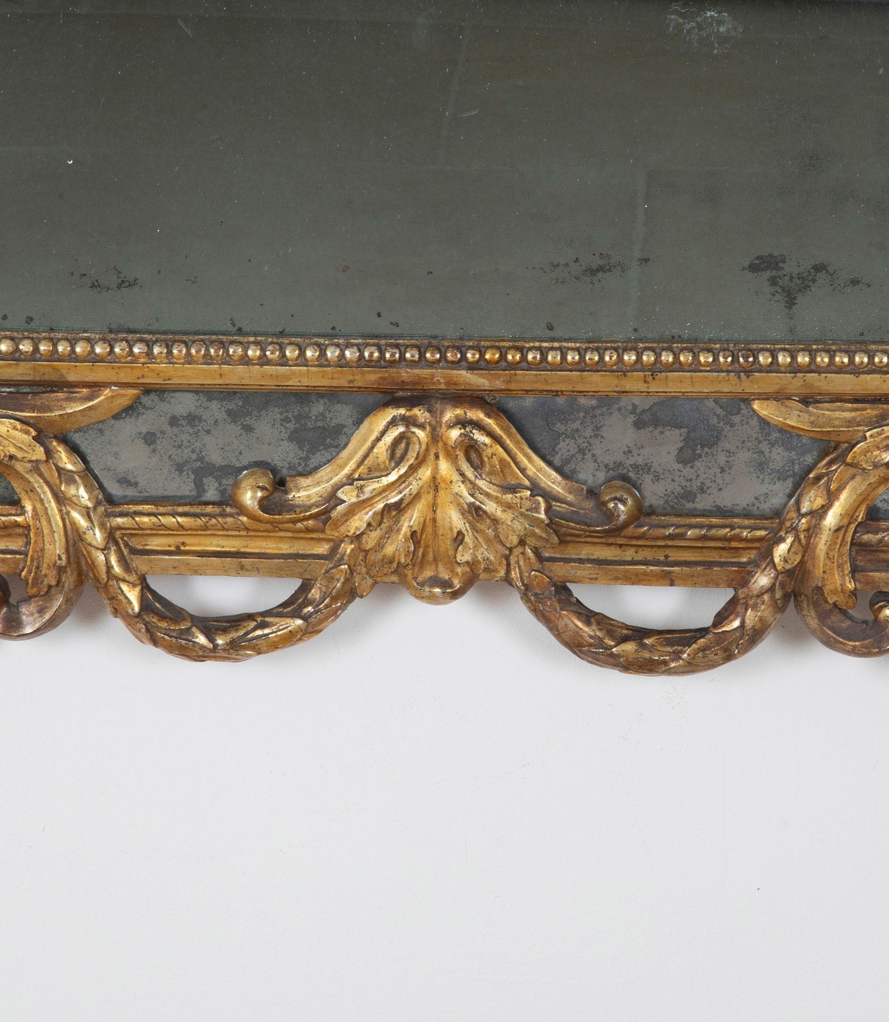 XVIII secolo Grande specchio dorato rococò del periodo Luigi XV in vendita