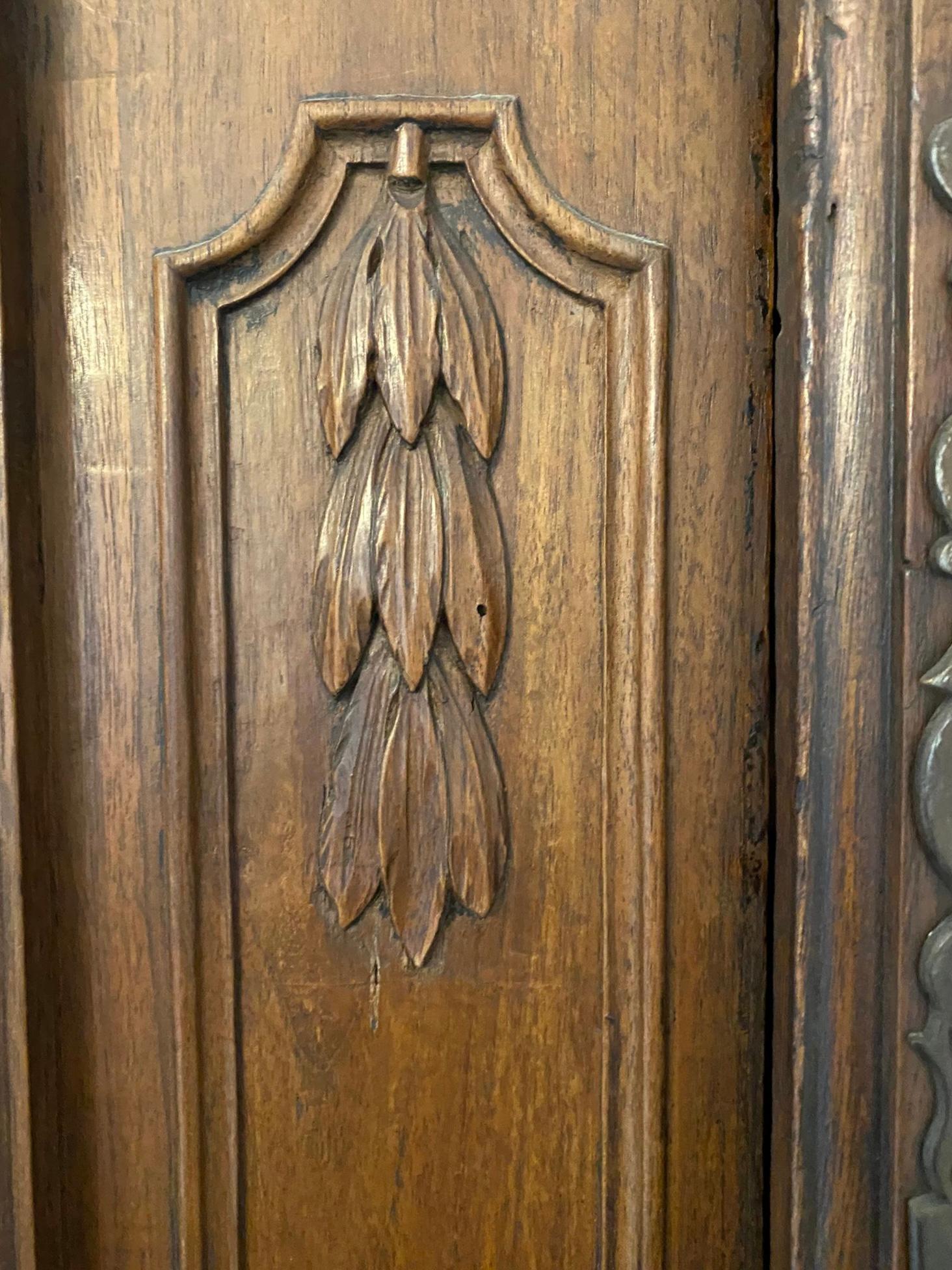 French Large Louis XV Period Wardrobe Provencal Richly Carved 18th - France For Sale 6