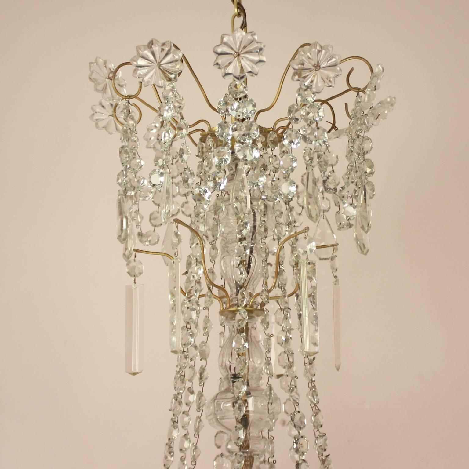 Late 19th Century Large Louis XV Style Gilt-Bronze and Cut-Crystal Eighteen-Light Chandelier