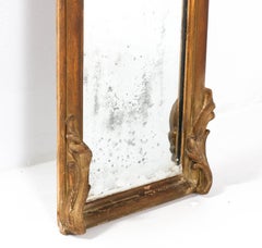 Large Louis XV Style Gilt Plaster Full Length Pier Mirror
