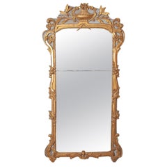 Large Louis XV Style Painted and Gilded Mirror