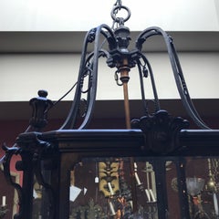 Large Louis XV Style Wrought Iron Lantern