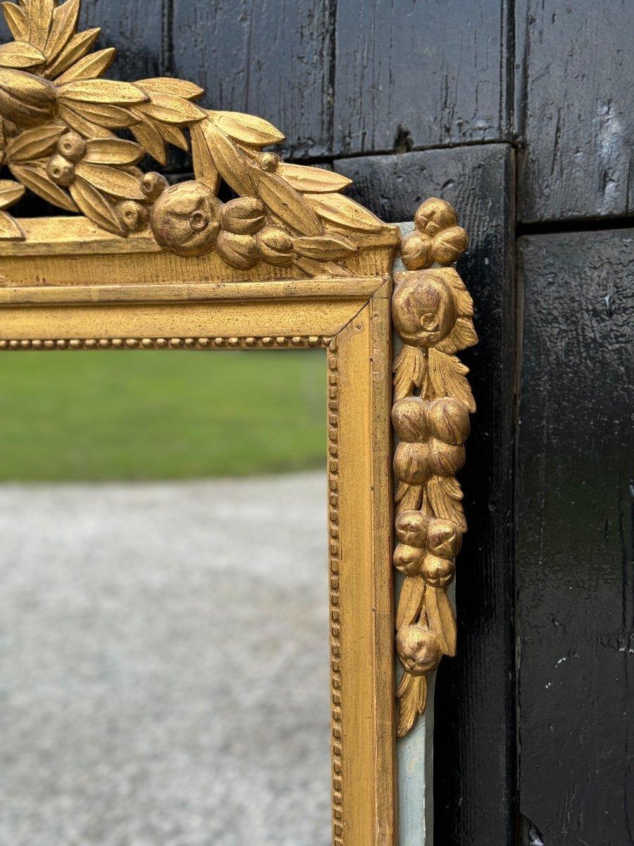 Grande specchio Luigi XVI in legno intagliato e dorato, Francia, XVIII secolo in vendita 5