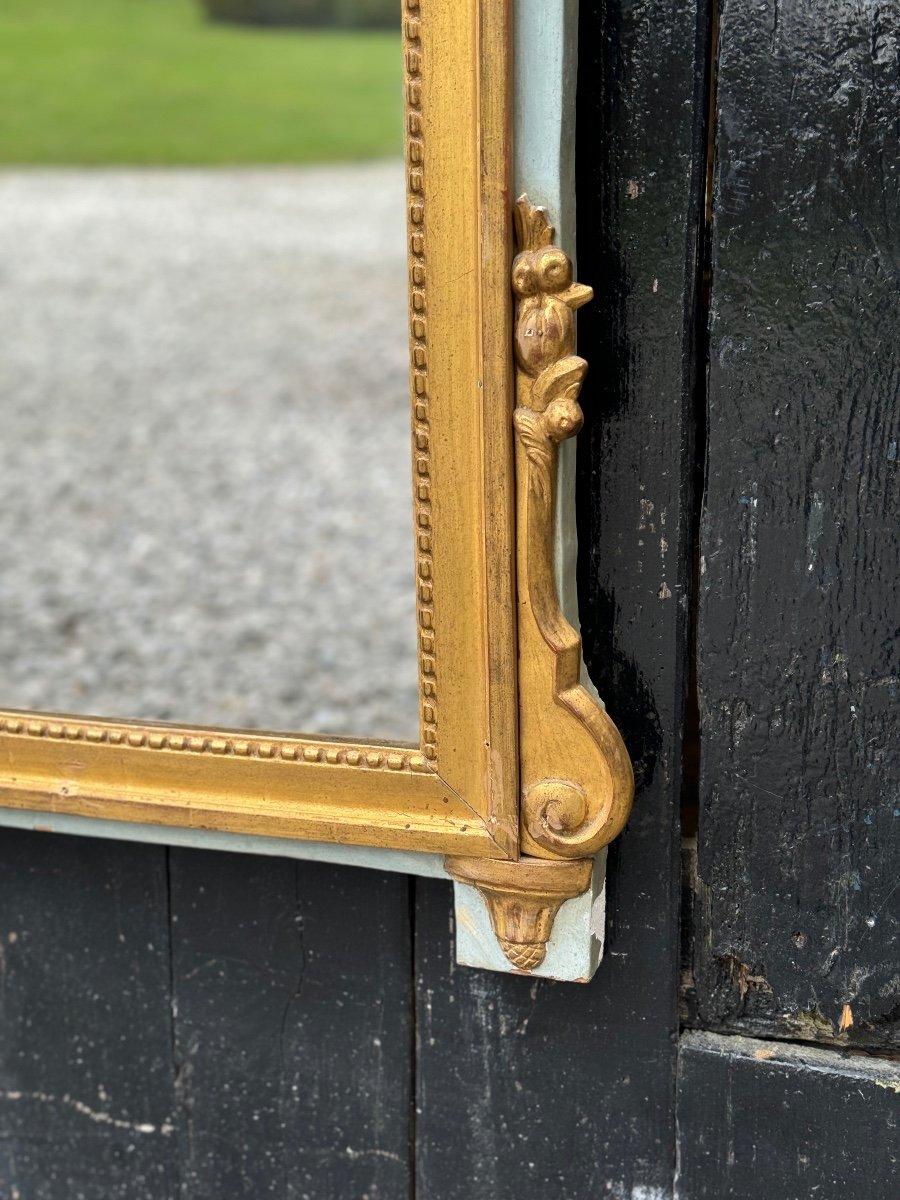 Grande specchio Luigi XVI in legno intagliato e dorato, Francia, XVIII secolo in vendita 4