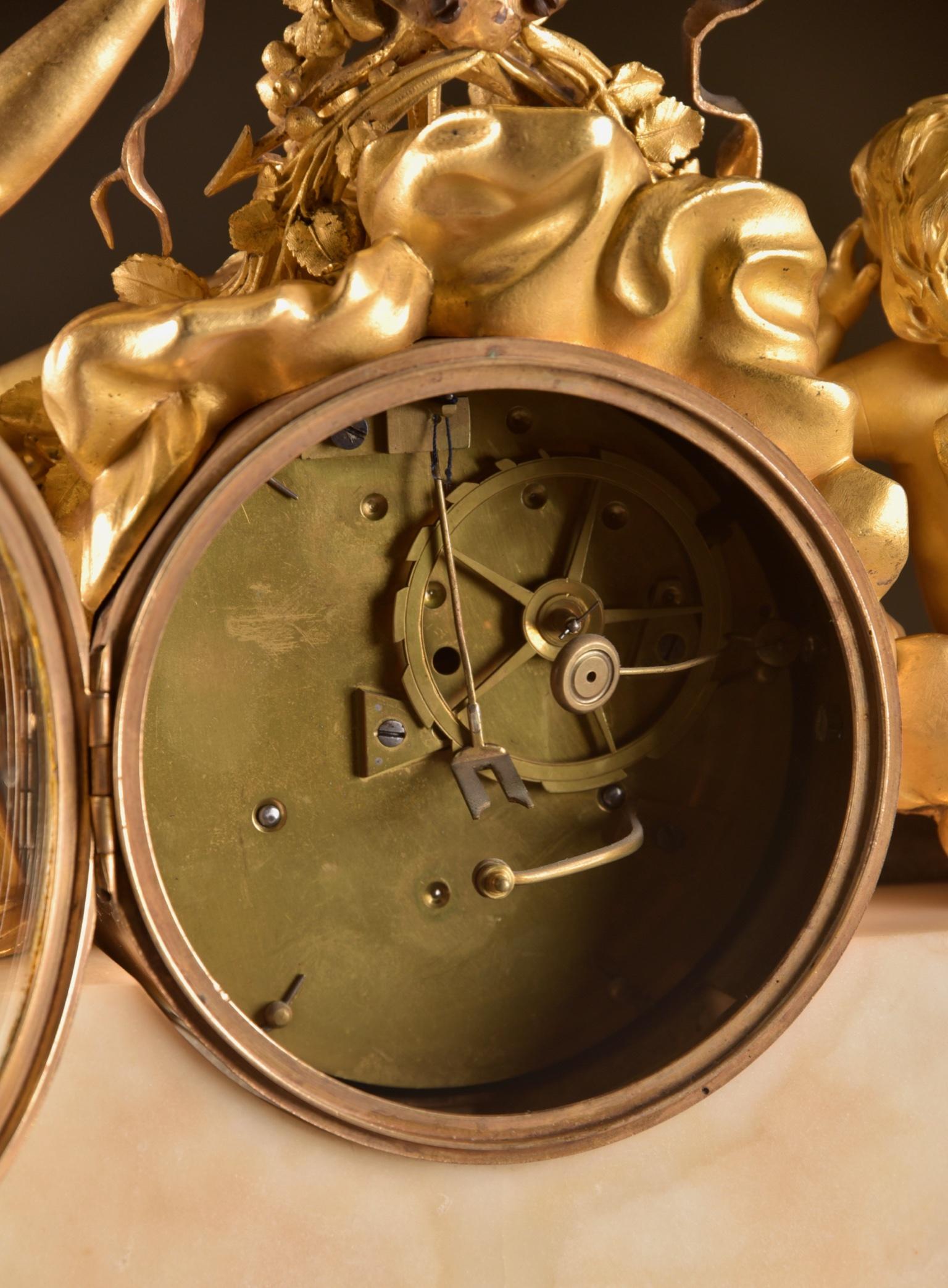 Large Louis XVI Clock '1780', Venus and Cherub, Amor Wird Seiner Waffen Beraubt 10