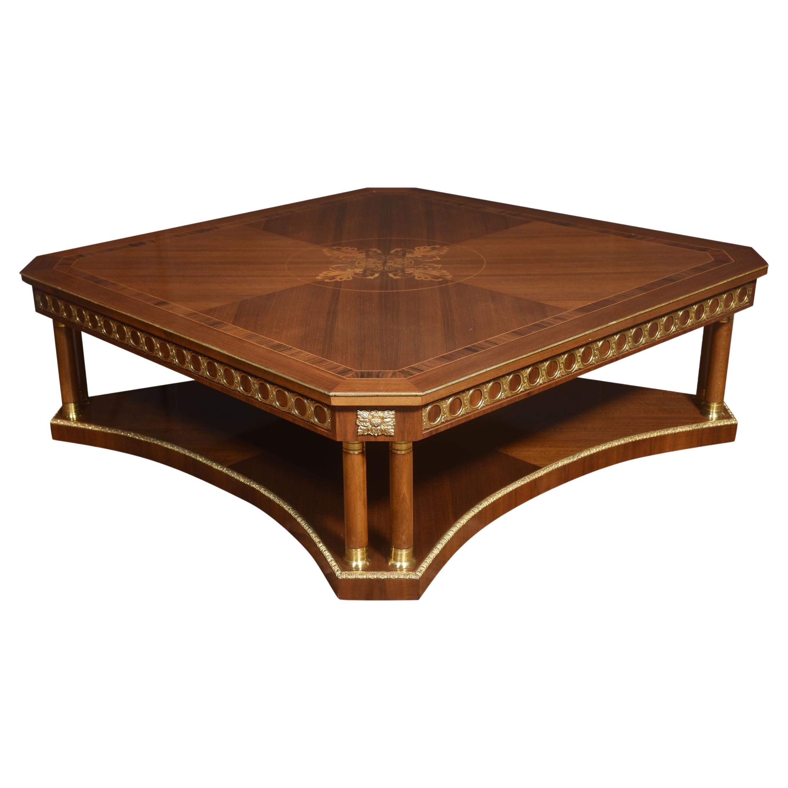 Large Louis XVI-style coffee table For Sale