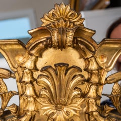 Large Louis XVI Style Double Framed Giltwood Mirror France, 19th Century