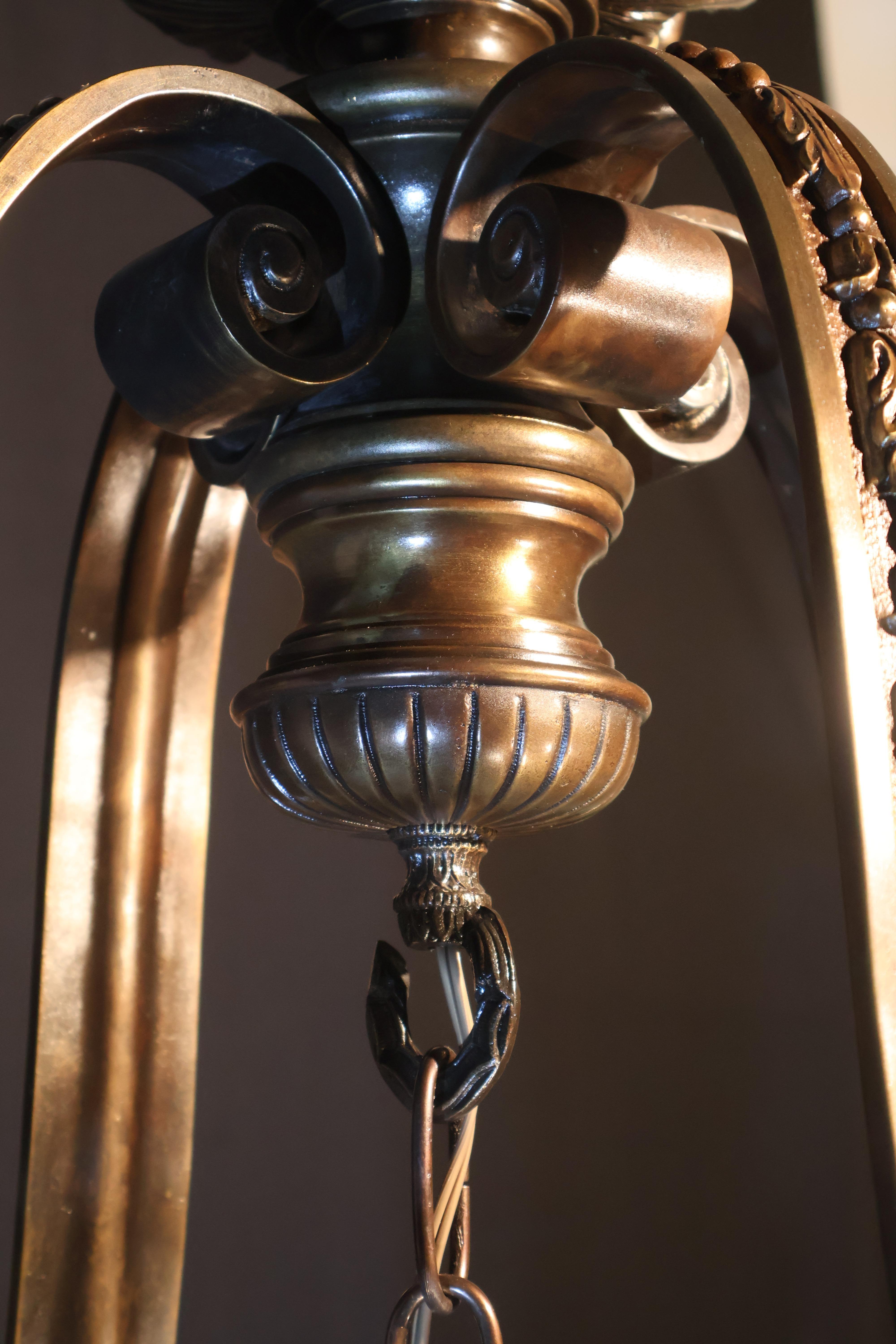 Large Louis XVI style Hall Lantern For Sale 4