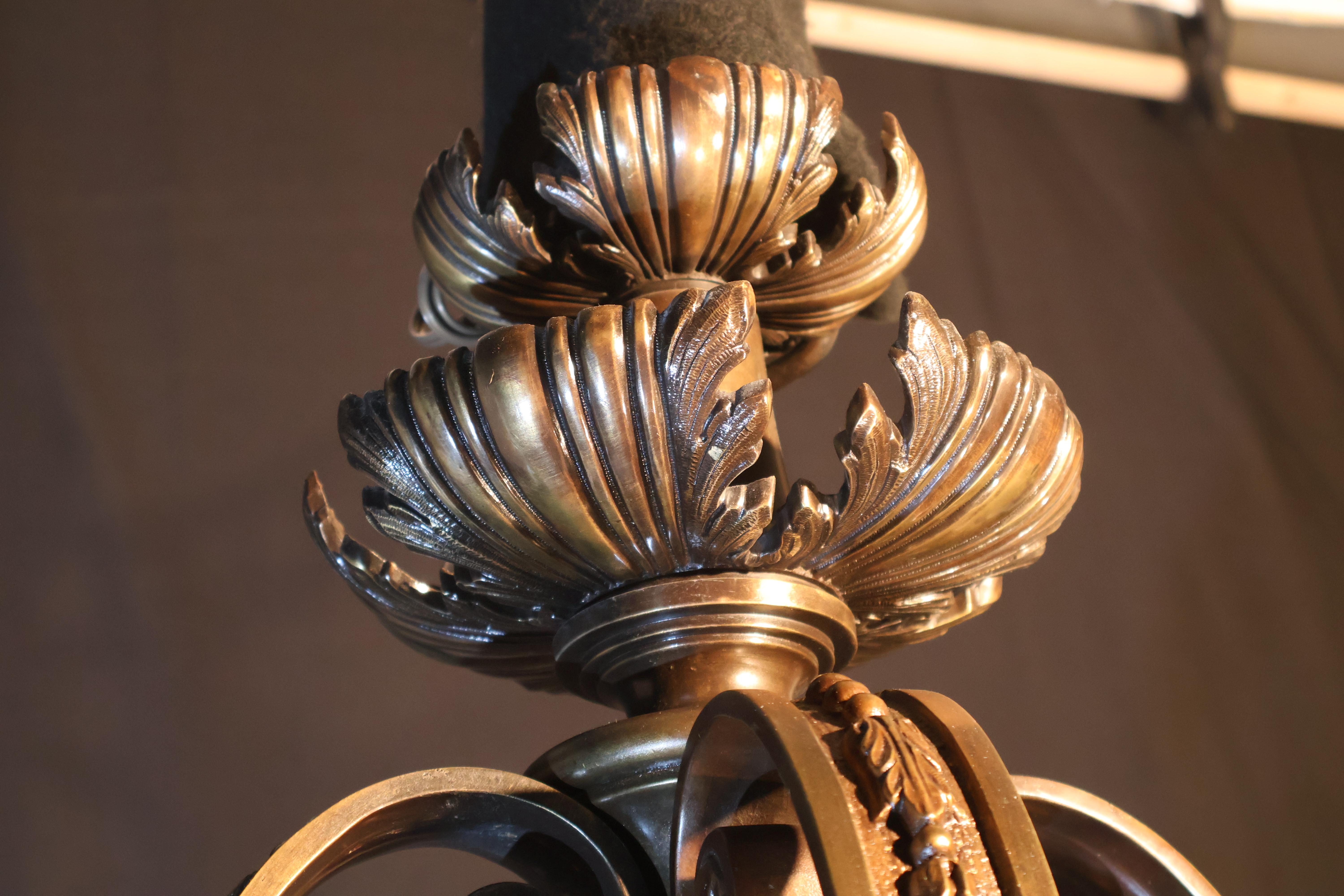 Large Louis XVI style Hall Lantern For Sale 5