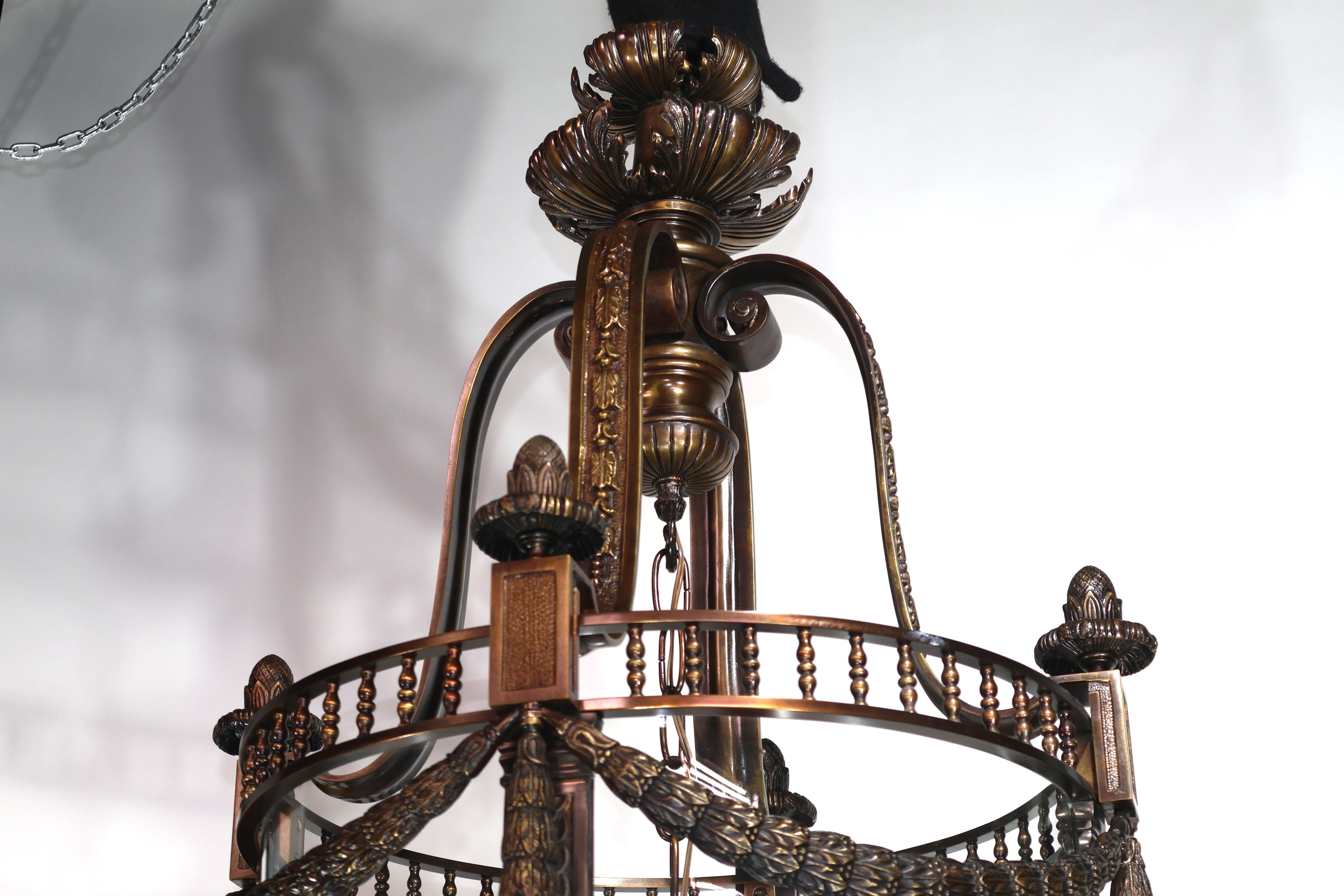 French Large Louis XVI style Hall Lantern For Sale