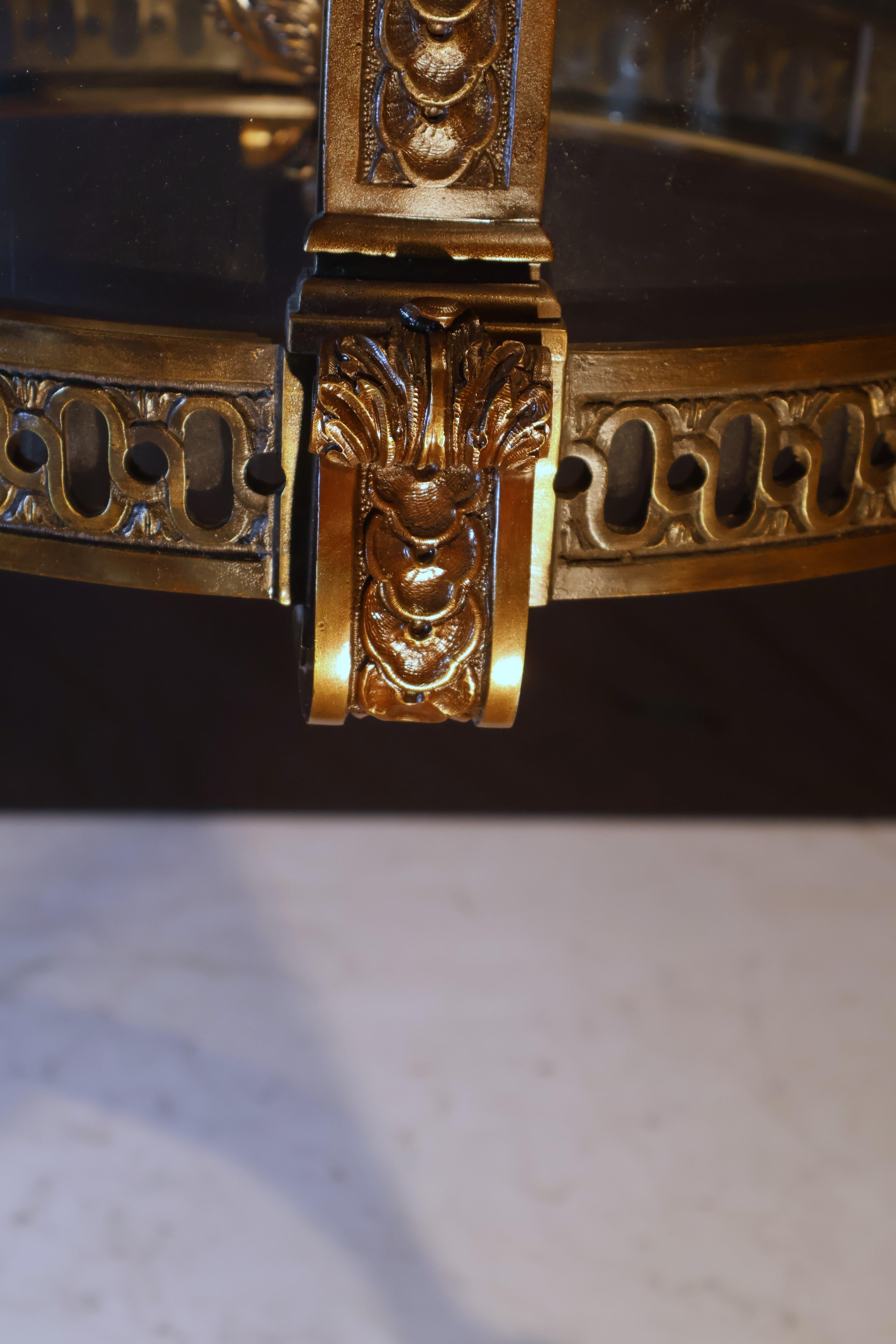 Bronze Large Louis XVI style Hall Lantern For Sale