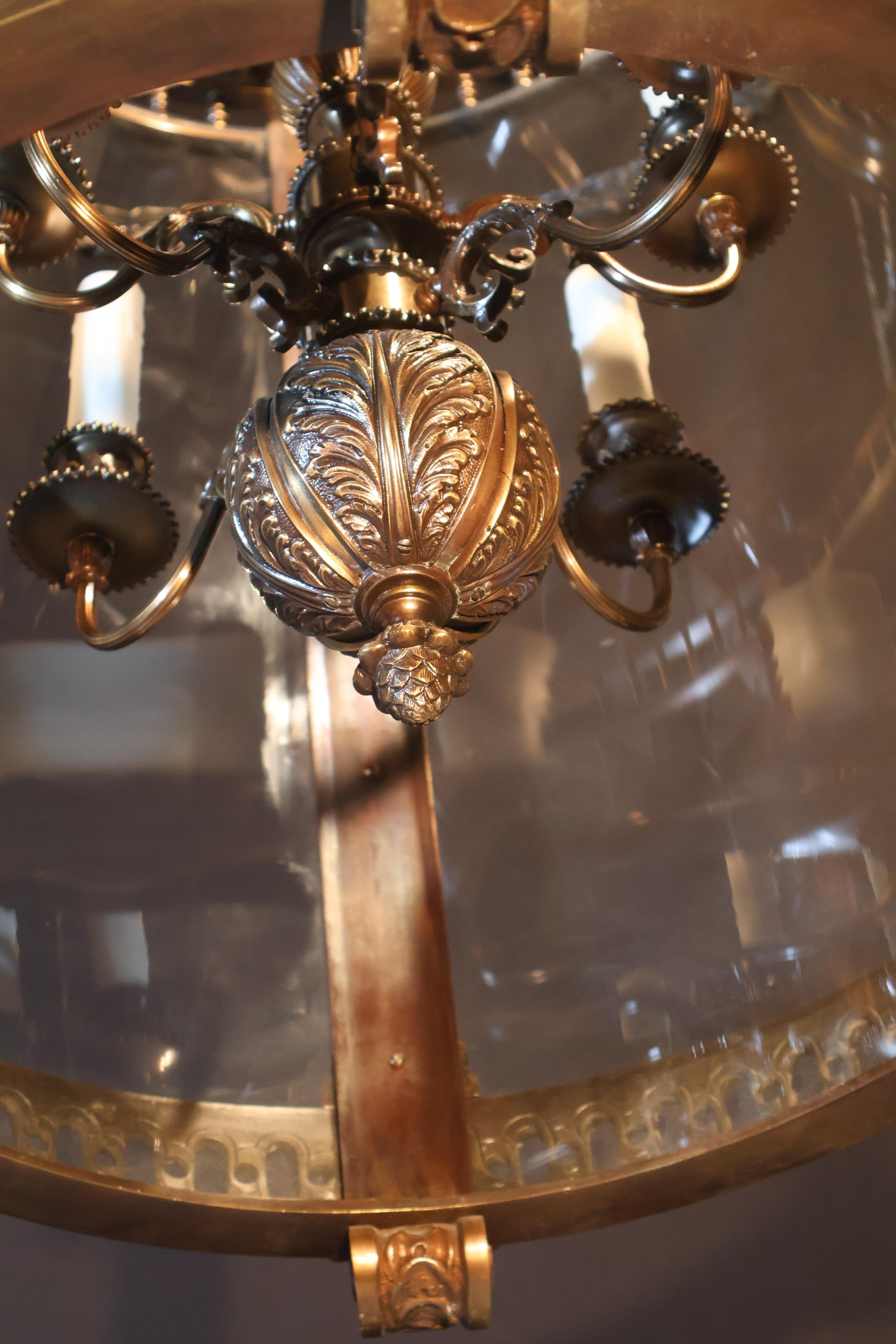 Large Louis XVI style Hall Lantern For Sale 2