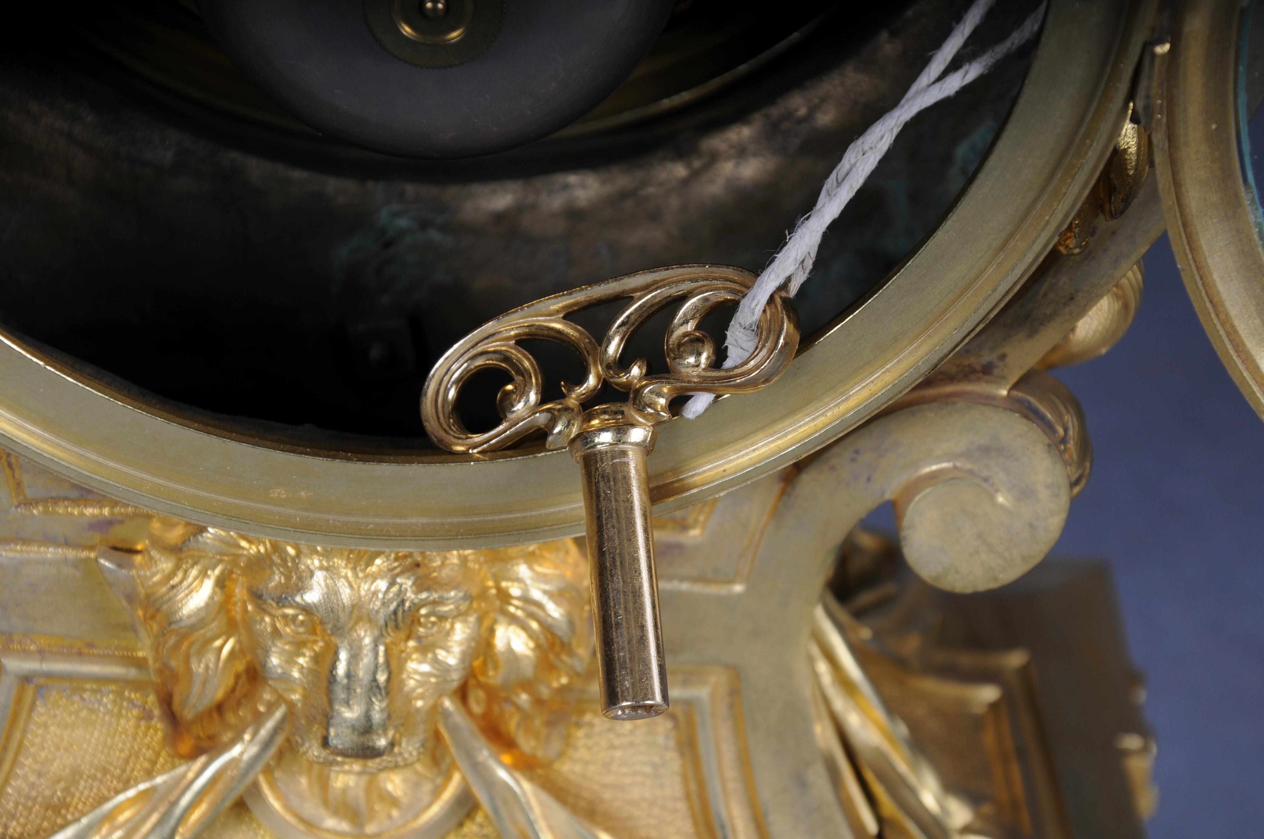 Large Louis XVI-style pendulum clock Paris, late 19th century For Sale 3