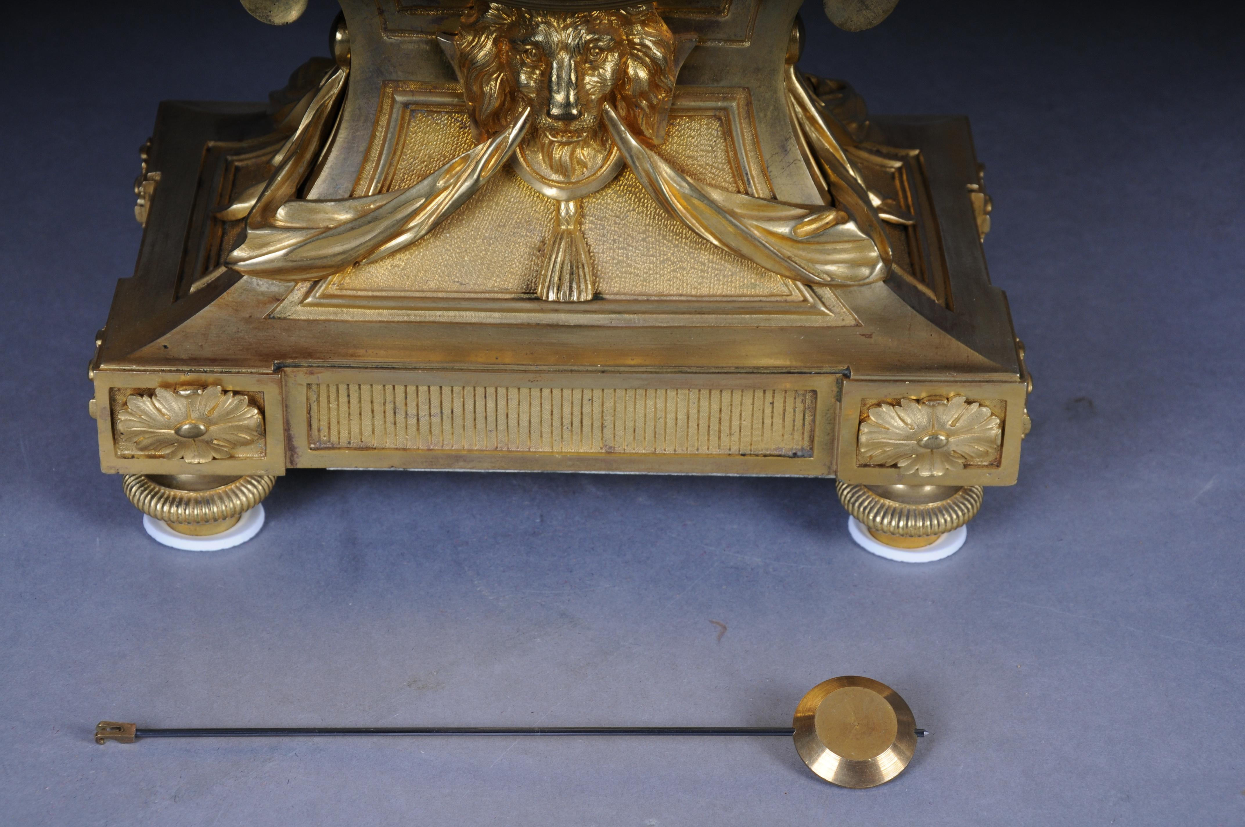 Large Louis XVI-style pendulum clock Paris, late 19th century For Sale 9