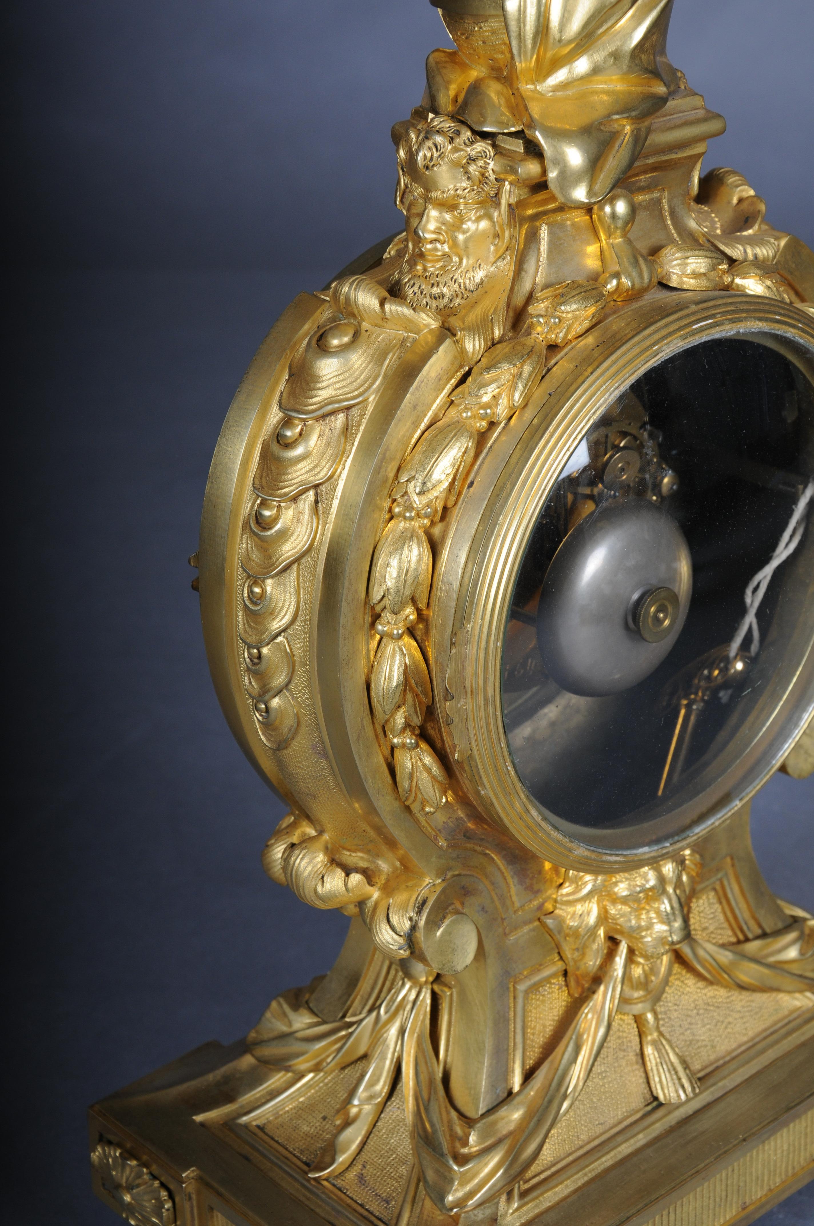 Large Louis XVI-style pendulum clock Paris, late 19th century For Sale 10