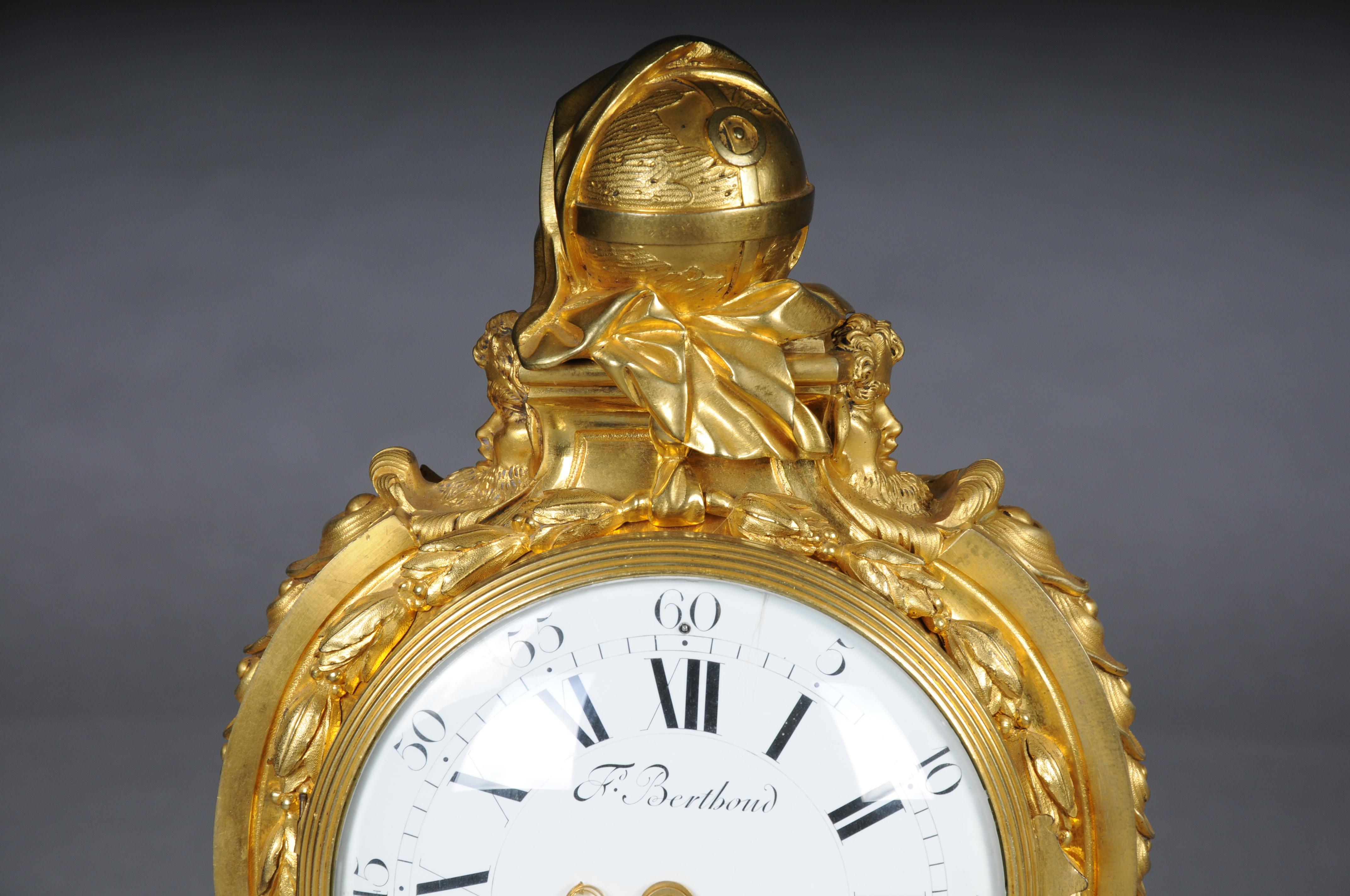 Large Louis XVI-style pendulum clock Paris, late 19th century For Sale 11
