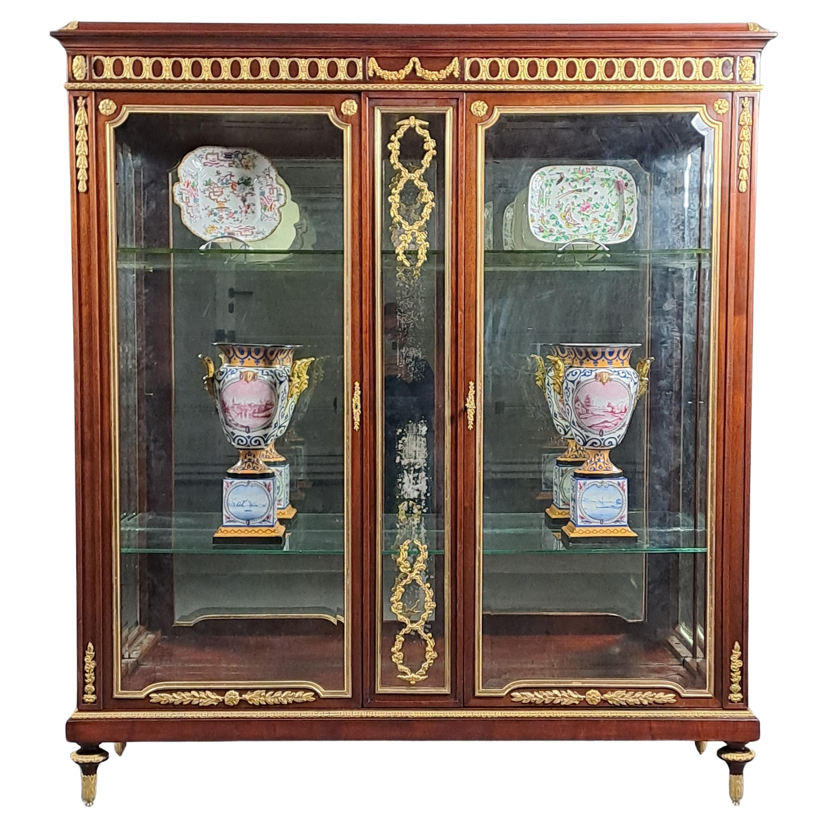 Large Louis XVI Style Showcase For Sale