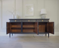 Grand buffet de style Louis XVI en bleu