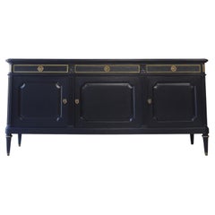 Vintage Large Louis XVI Style Sideboard in Blue