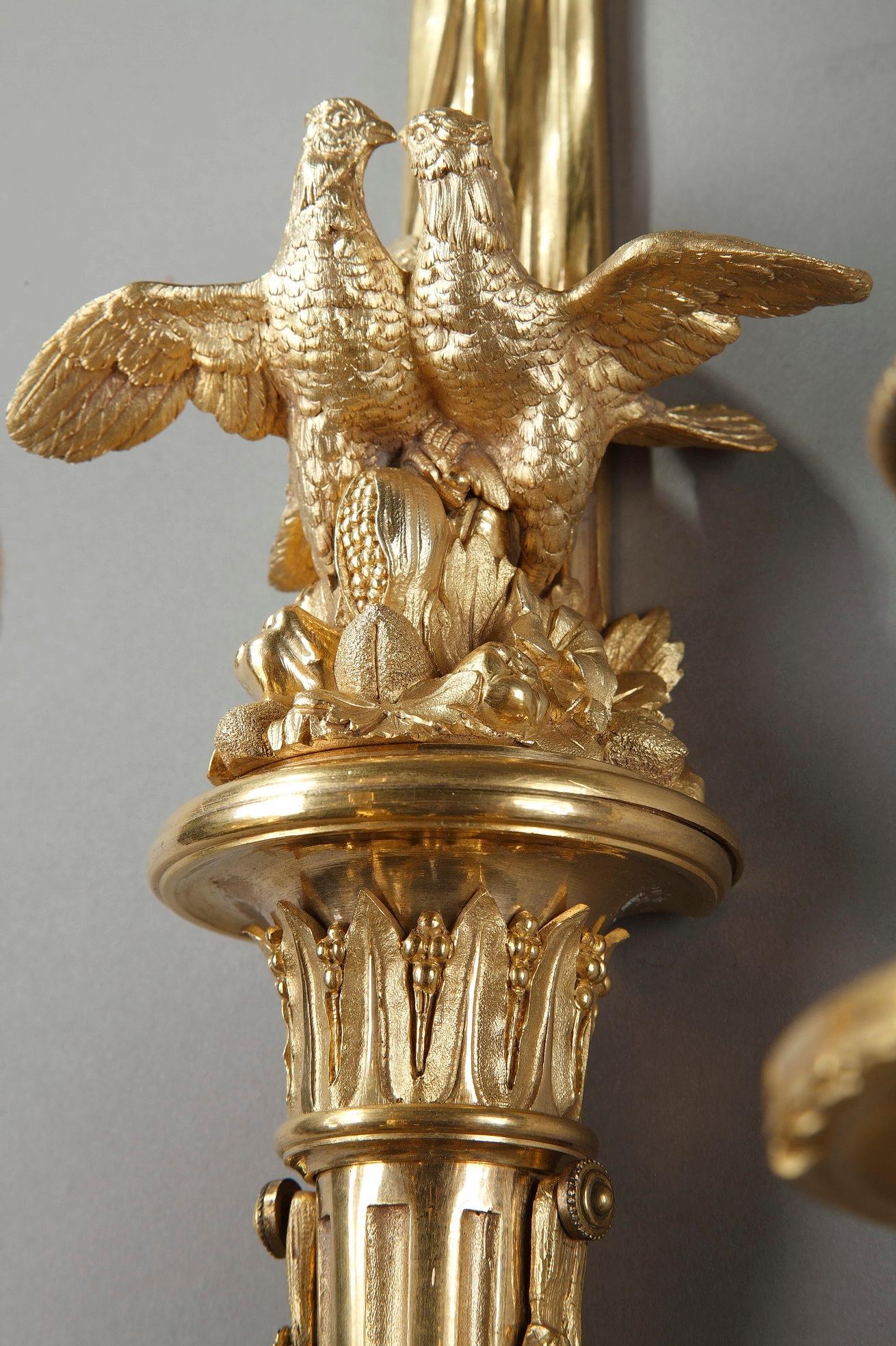 Large Louis XVI-Style Wall Sconces For Sale 3