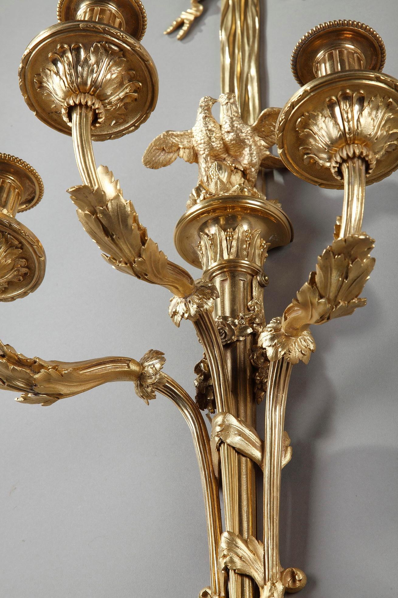 Large Louis XVI-Style Wall Sconces For Sale 1
