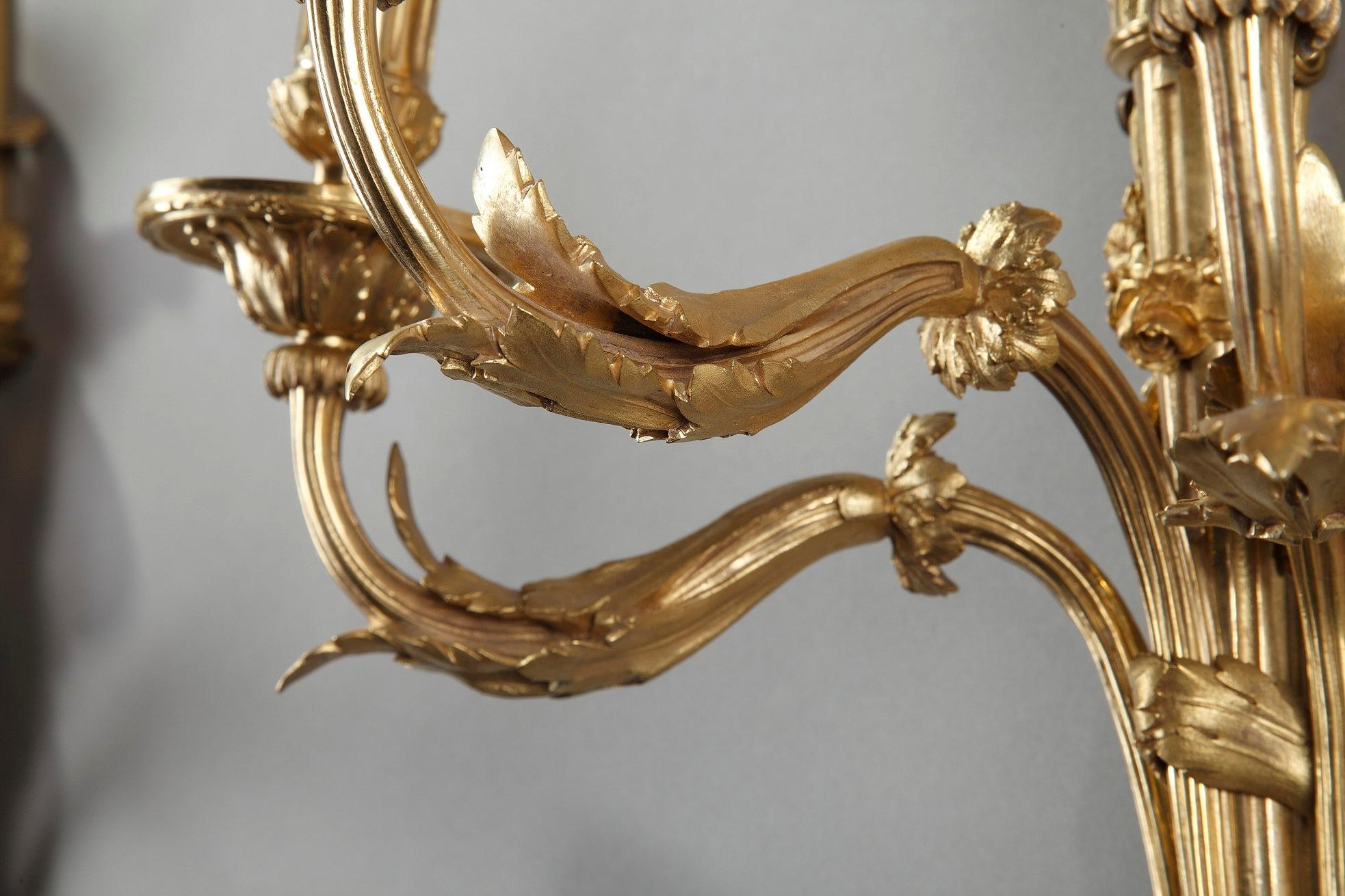 Large Louis XVI-Style Wall Sconces For Sale 2