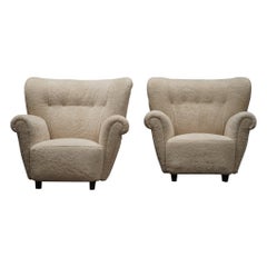 Large Lounge Chair, Shearling