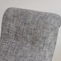 Mid-Century Modern Lounge Chairs, White Plywood, Gray Fabric, Italy